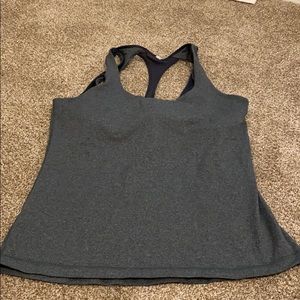 Grey workout bra tank